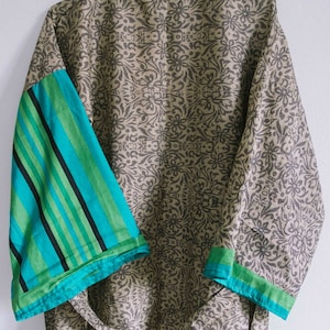 Plant and Soil - Unisex Saree Silk Kimono