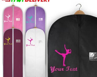 Personalised Embroidered Ice Skating Costume Bag Ice Skater Bag, Ice Skate Skating Bags, Figure Skating Personalized Costume Dress Carrier
