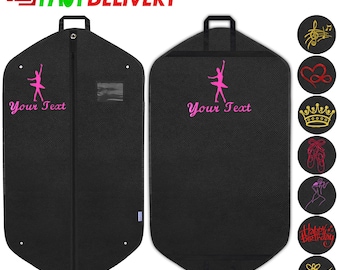 Personalised Embroidered Garment Bag, Custom Garment Bag, Dance Costume Bag, Custom Suit Cover, Costume Carrier Bag, Travel Gift, Suit Bag