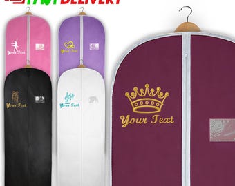 Personalised Embroidered Dress Bag, Bridesmaid Dress Bag, Wedding Dress Bag, Dance Costume, Prom Dress, Monogram Garment Bag, Wedding Gift