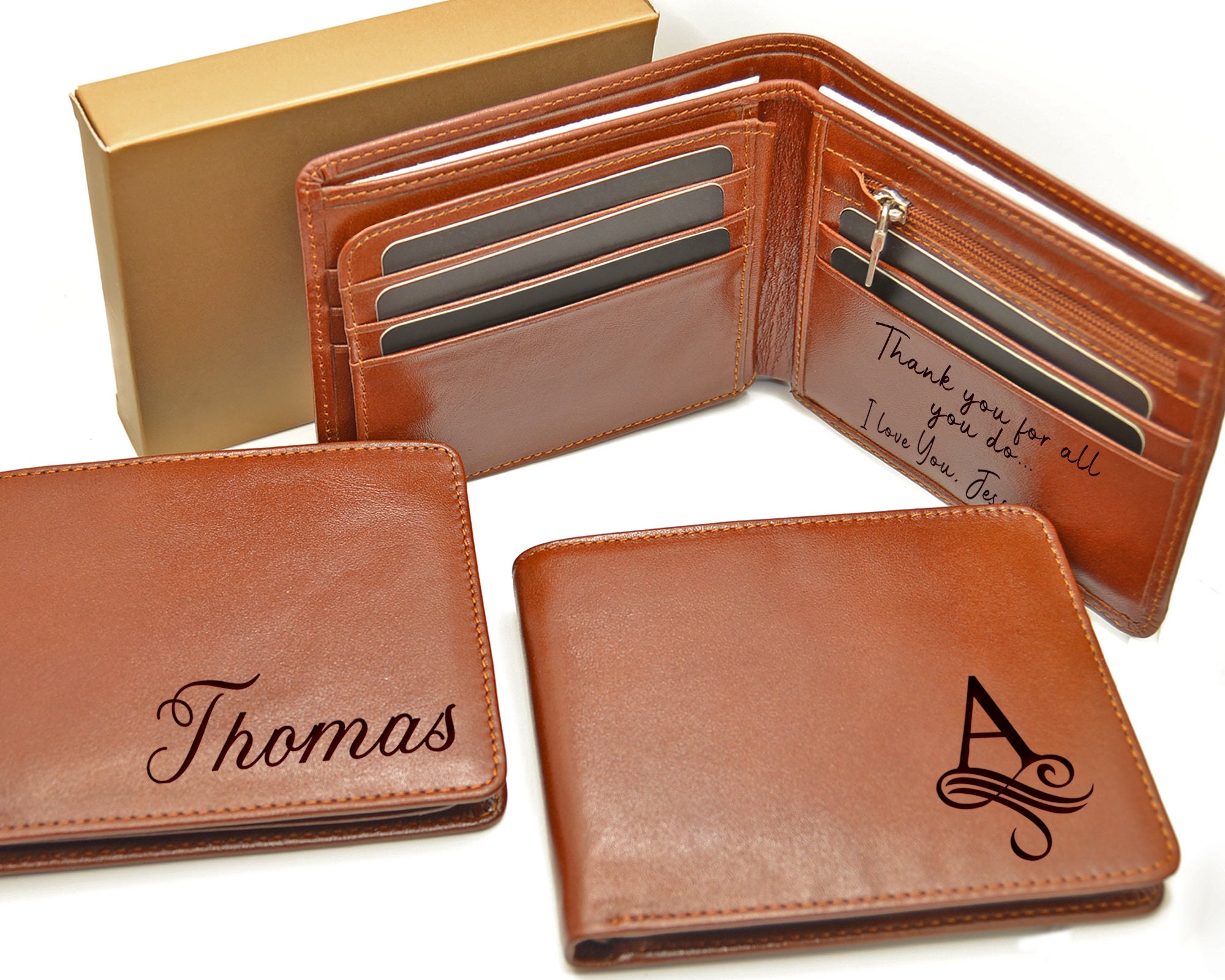 Personalised Mens Wallet Gift for Men Real Leather Wallet Etsy