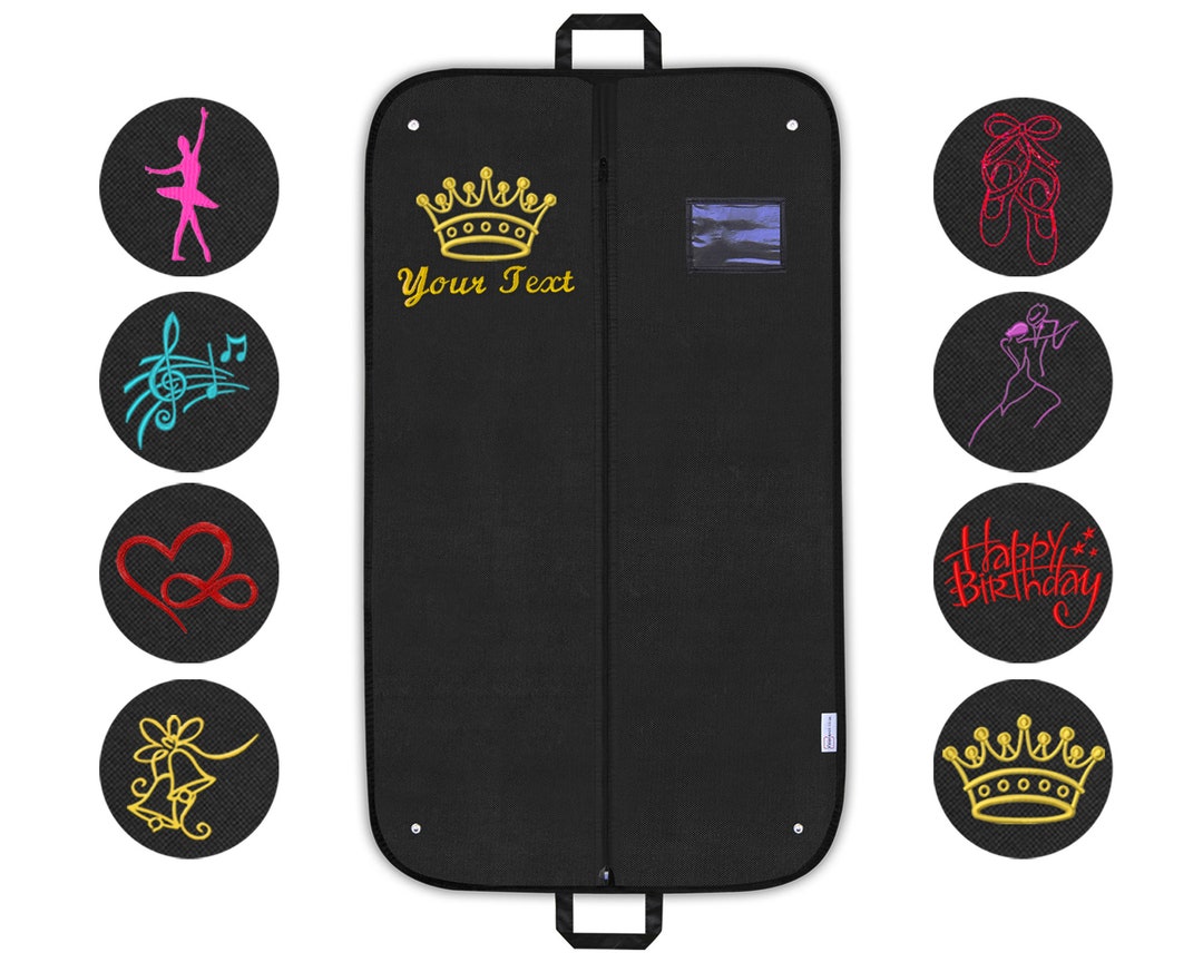Personalised Garment Bag Embroidered Monogram Suit Bag Dress Etsy
