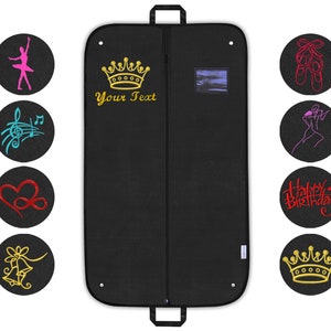 Personalisierter bestickter Kleidersack, Monogramm Anzug Tasche, Kleiderträger, Tanzkostümtasche, benutzerdefinierte Anzugträger, Kostümträger, Reisegeschenk