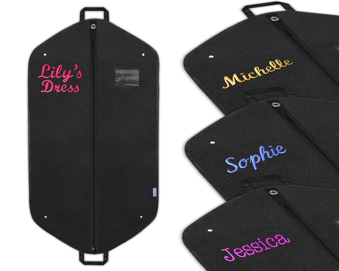 Personalized Garment Bag Embroidered Custom Suit Carrier Etsy UK