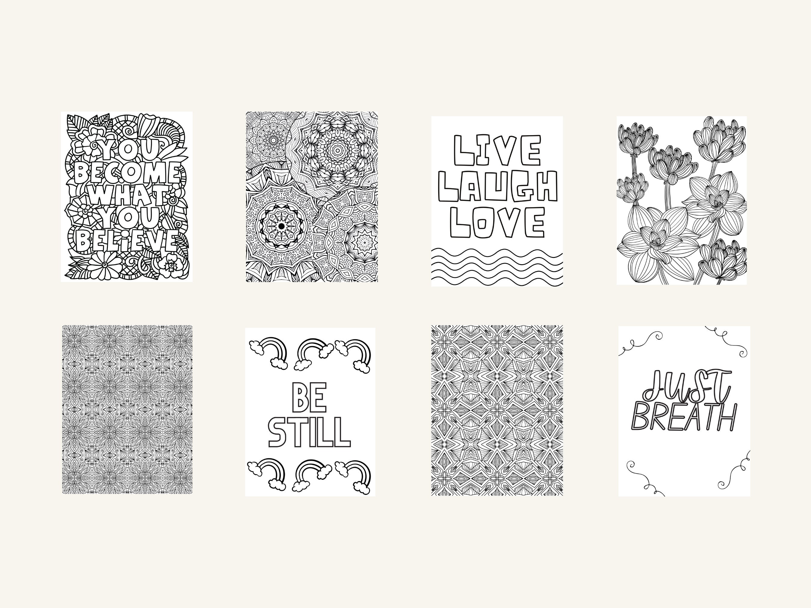 Keep Calm + Color Pages Digital Download Printable - Etsy