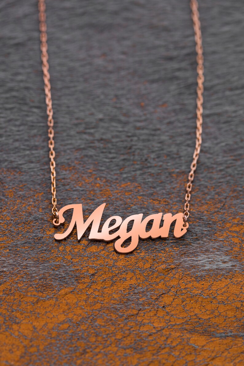 14K Solid Gold Name Bracelet Personalized Name Bracelet Etsy