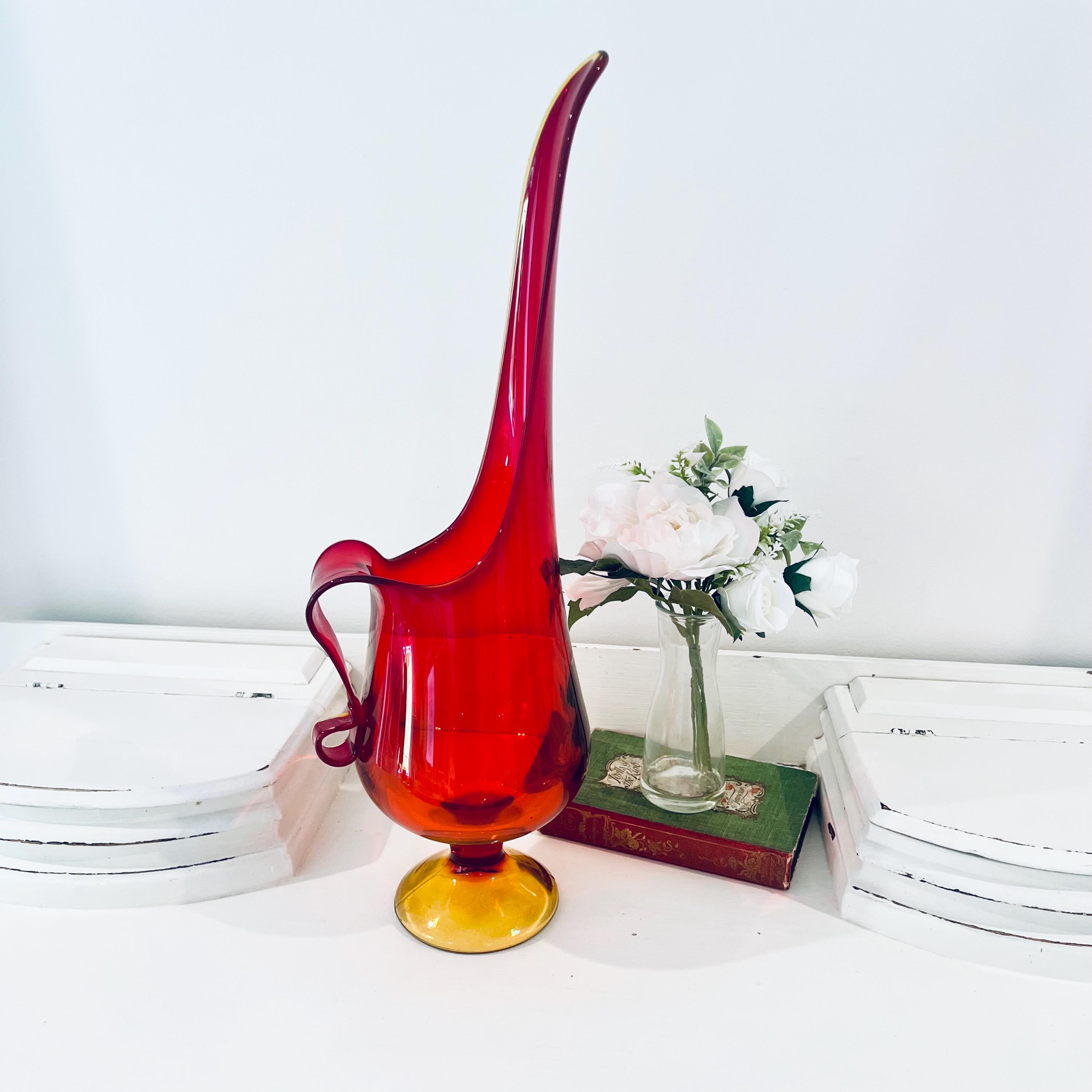 Le Smith Swung Vase Red - Etsy