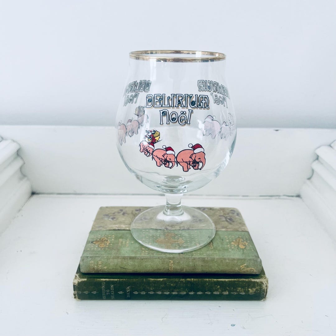 Delirium Tremens Pink Elephants Christmas Noel Tulip Beer Glass 33cl 12 ...