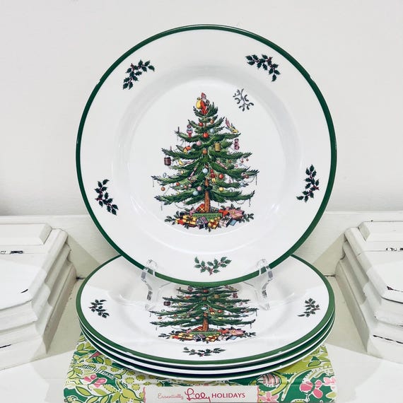 Spode Christmas Tree Melamine Inch Dinner Plates Set of