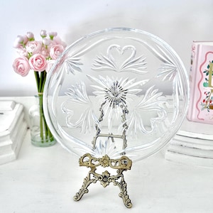 Vintage Waterford Crystal 12" trouwcollectie zwaan hart bord gesigneerd