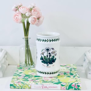 Portmeirion Botanic Garden Utensil Holder Daisy Dragonfly Butterfly 6.5” Made In England