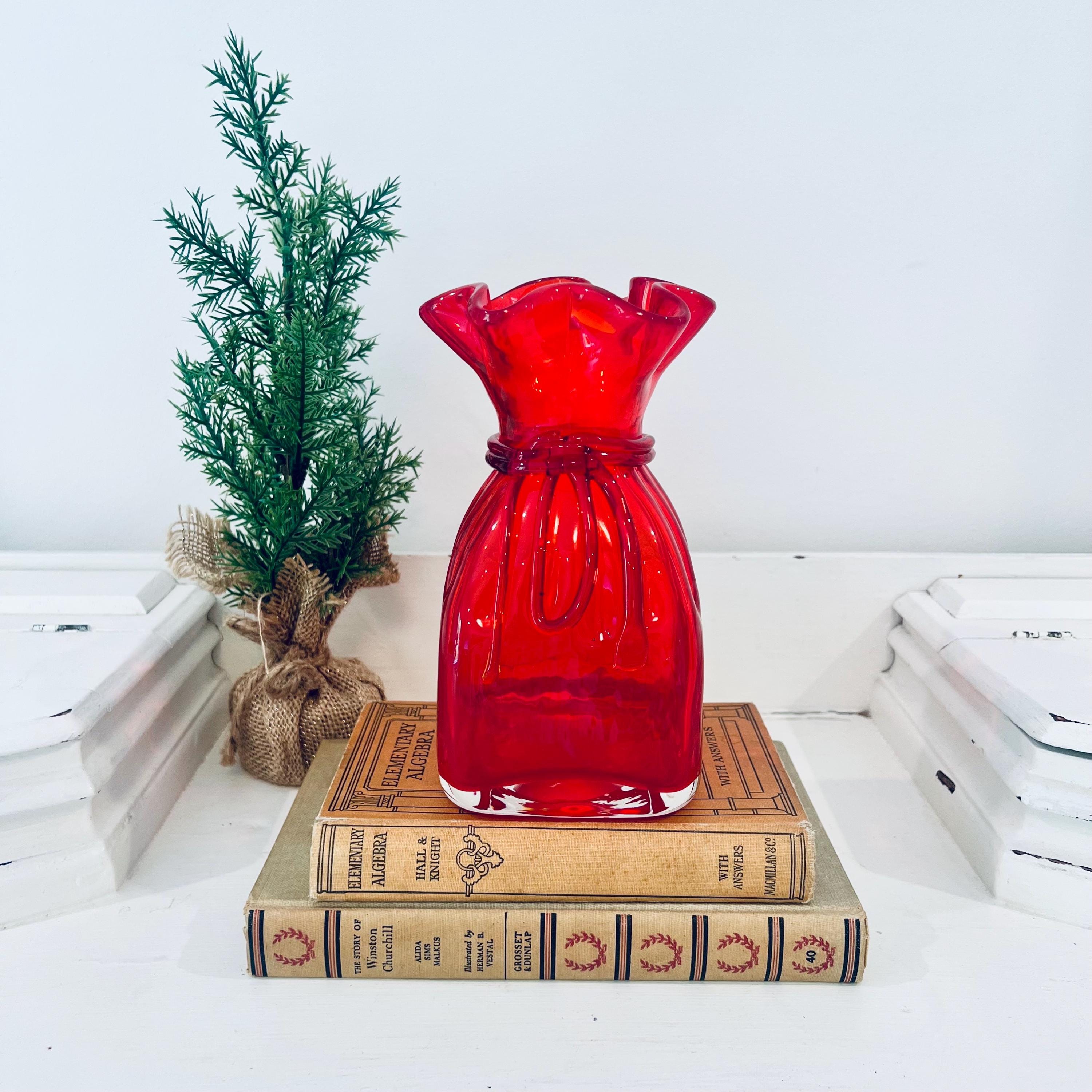 Blenko Red Vase - Etsy
