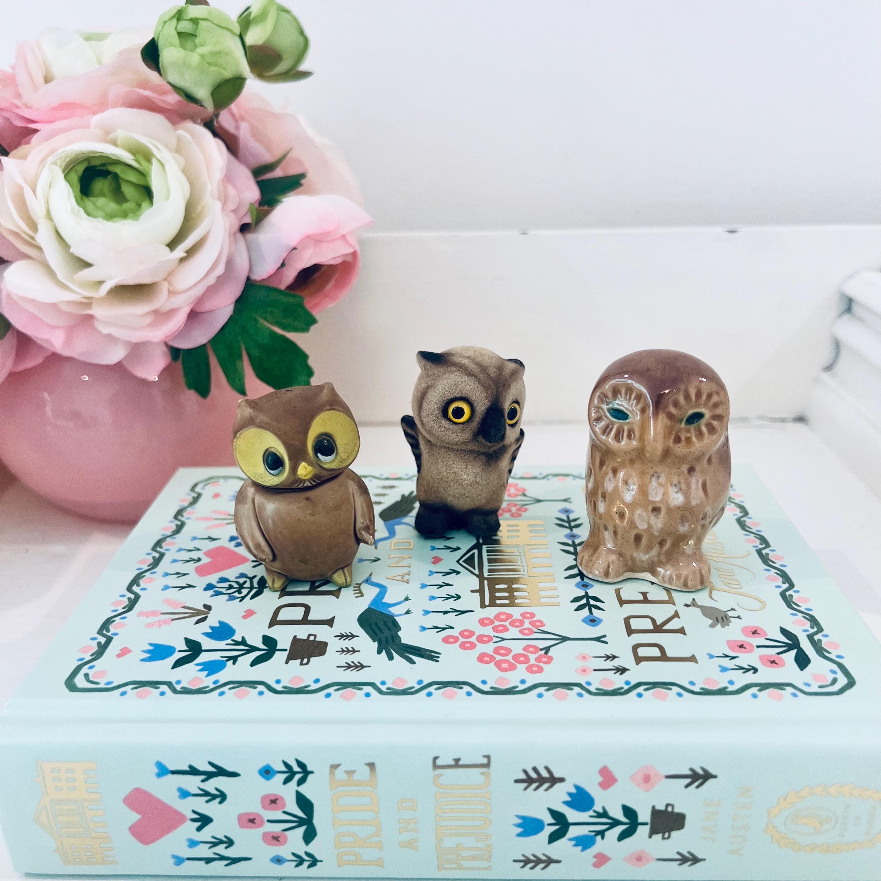 Vintage Mcm Set of 3 Owl Figurines Josef Originals Japan Kitschy