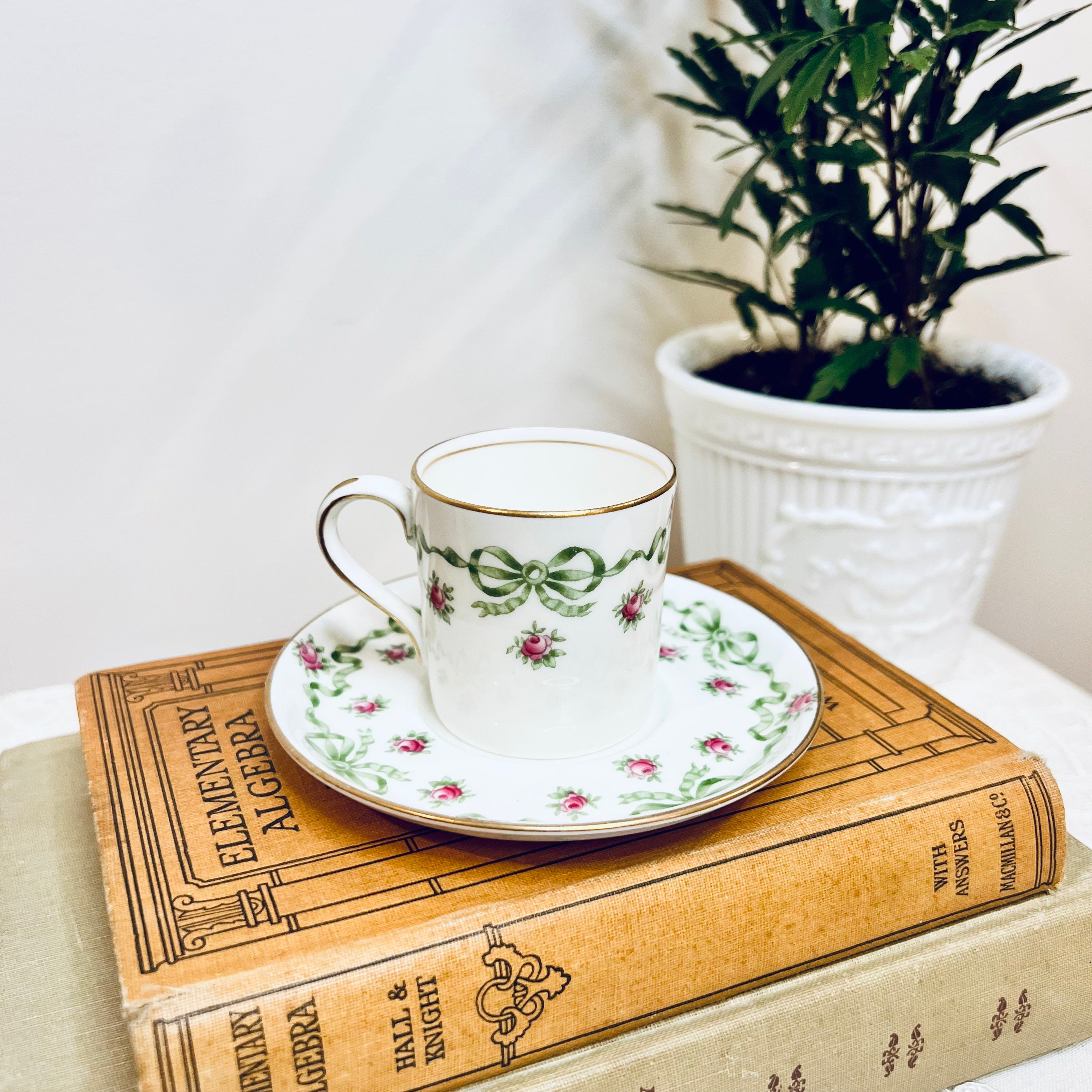 Aynsley Demitasse Cups And Saucers, Pattern B650, Circa 1925-34