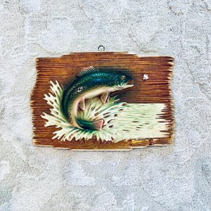 Vintage Ceramic Wall Hanging Fish - Etsy