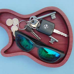 Purpleheart Gitarre geformt Tablett