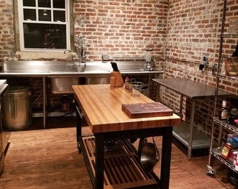 Butcher Block Island Etsy