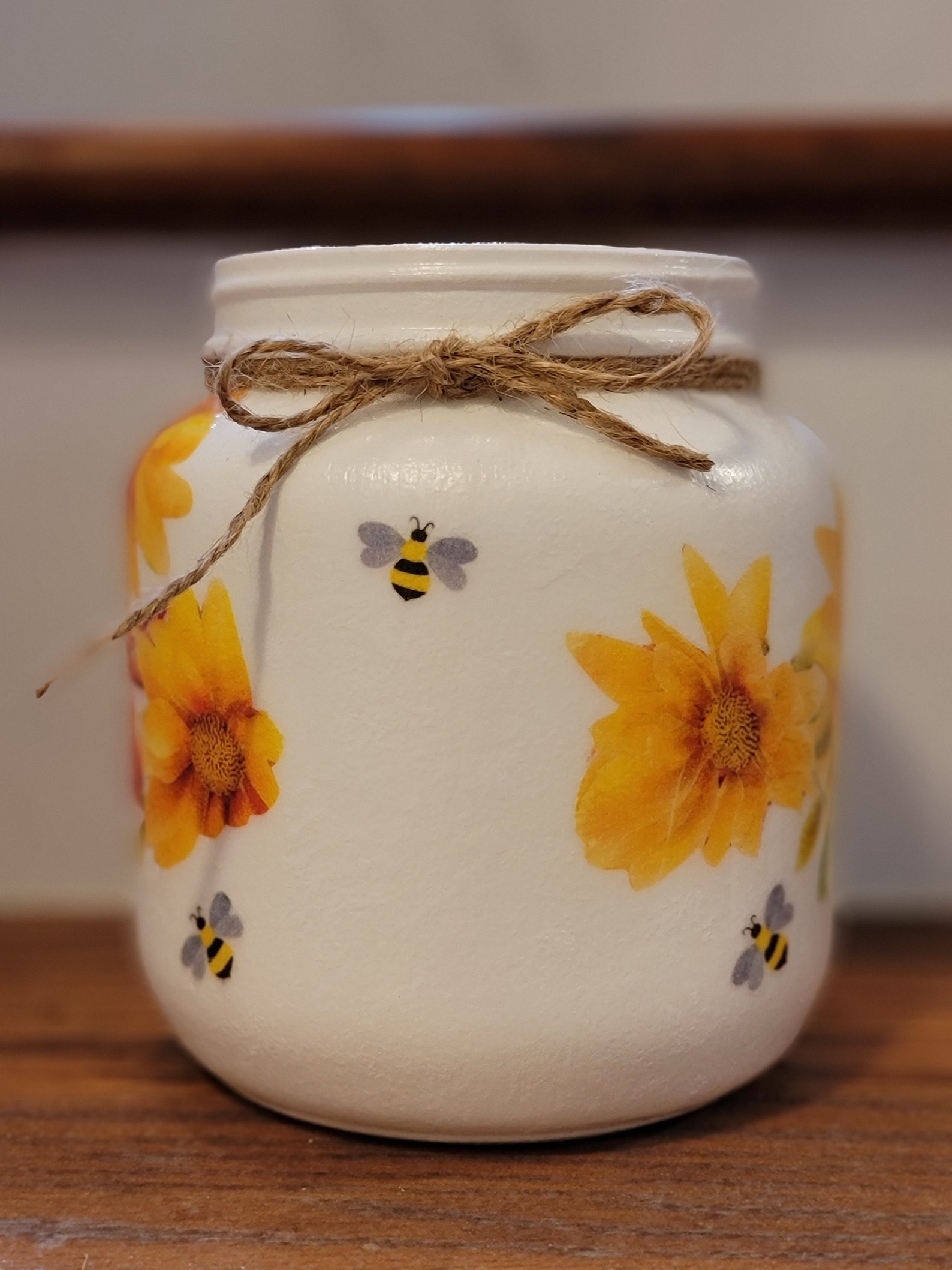 Sunflower & Bee Utensil Holder Large Utensil Holder Large Etsy