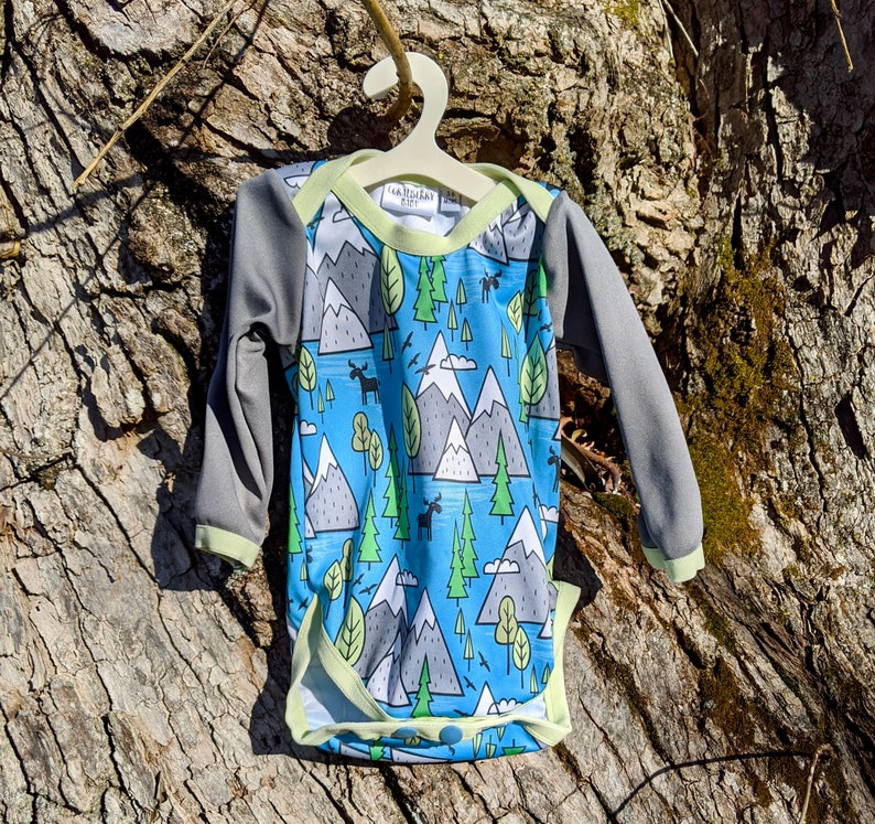Moose Coming Home Outfit Clothes Mountains Baby Boy Shower Gift