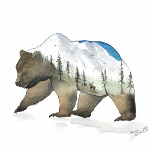 Bear valley watercolor digital