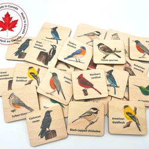 Wooden Birds Memory Game, Montessori Toys, Wood Animals Matching Cards, Homeschool Preschool Toddlers, Educational Toys For Kids