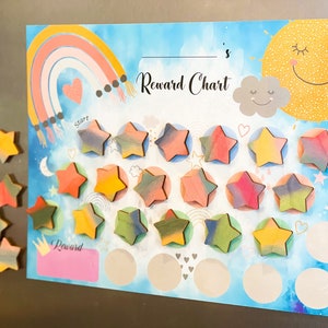 Kids Dry Erase Magnet Reward Chart Kit/ Reward System/ Chore Reward/ Good Behaviour/ Reward Stars/toddler potty training reward