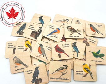 Wooden Birds Memory Game, Montessori Toys, Wood Animals Matching Cards, Homeschool Preschool Toddlers, Educational Toys For Kids