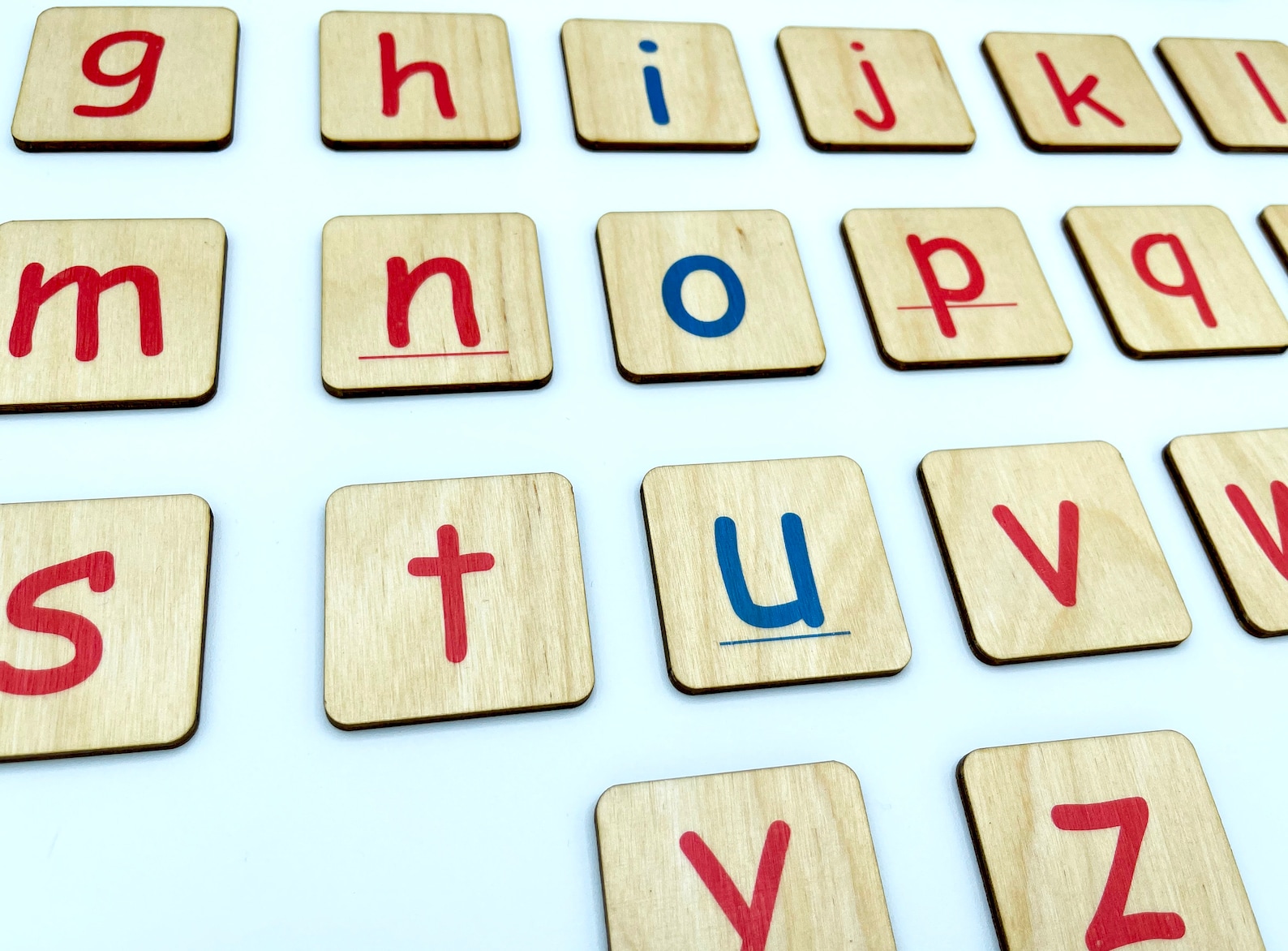Montessori Wooden Alphabet ABC Uppercase Lowercase Cards/ Alphabet ...