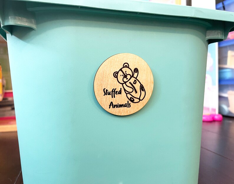 Wooden Custom Toy Storage Bin Labels/ Playroom Toy Organizer Etsy