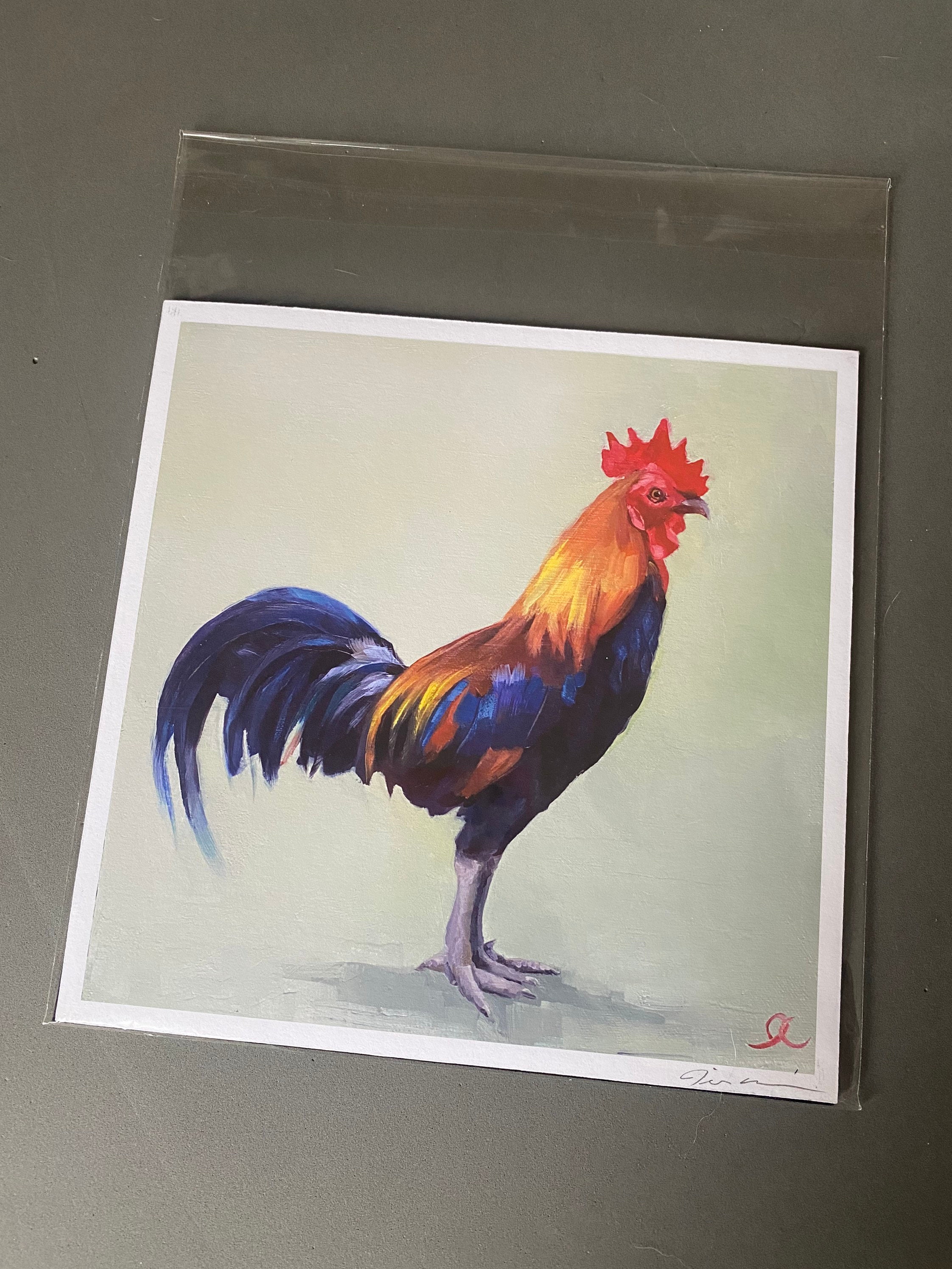 Rooster Art Chicken Art Bird Print Rooster Print Rooster | Etsy