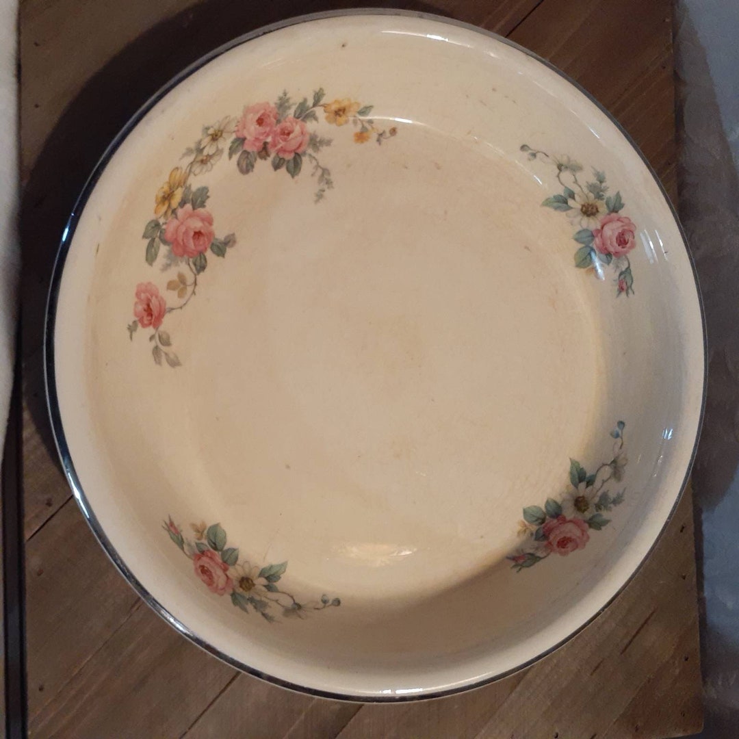 Vintage Homer Laughlin Oven Serve Pie Plate Serving Dish Etsy