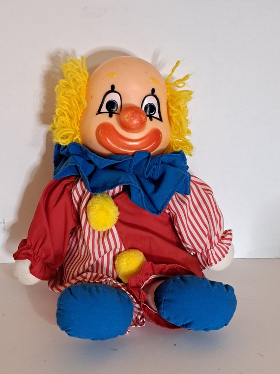Vintage Dakin Cheery Teary 2 Sided Faces Carnival Stuffed Clown - Etsy