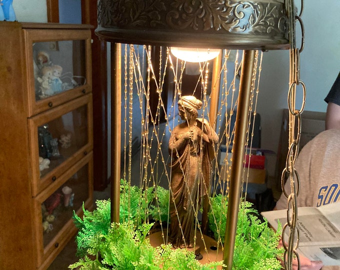 Vintage MCM Hanging Rain Oil Lamp Etsy