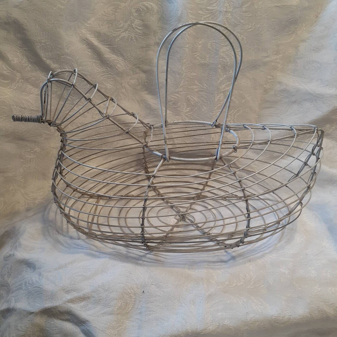 Futtest Chicken Egg Basket Chrome Wire Modern Design