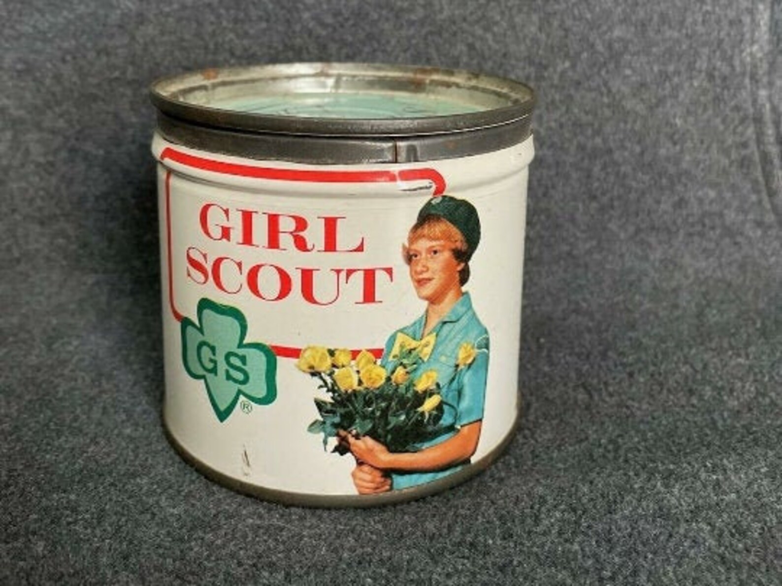 Vintage Girl Scouts Mixed Nuts Tin Etsy
