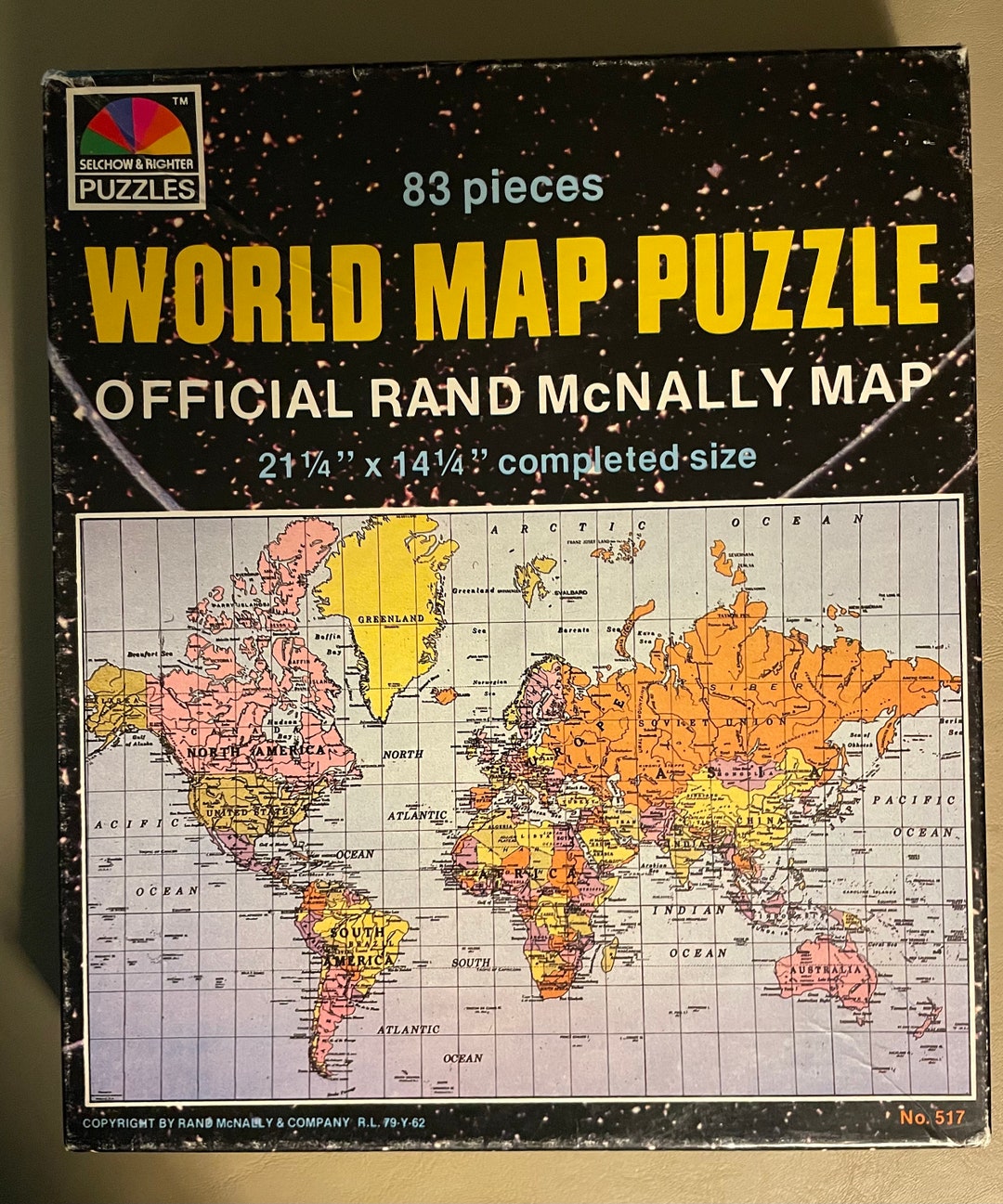 Vintage Official Rand Mcnally World Map Puzzle - Etsy