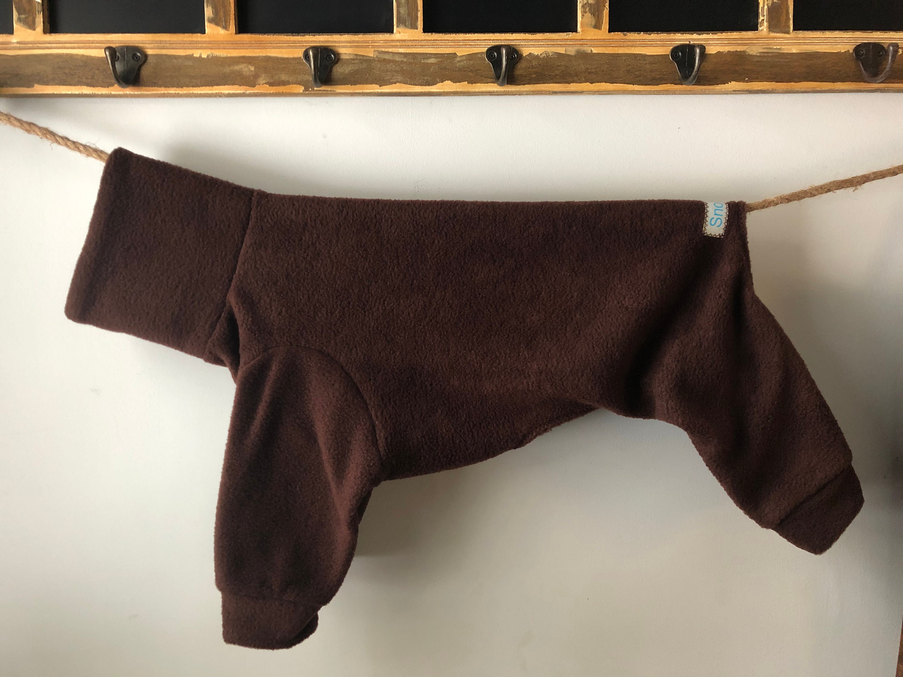 greyhound pyjamas brown stretch fleece, Greyhound onesie