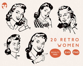 Retro Clipart Etsy