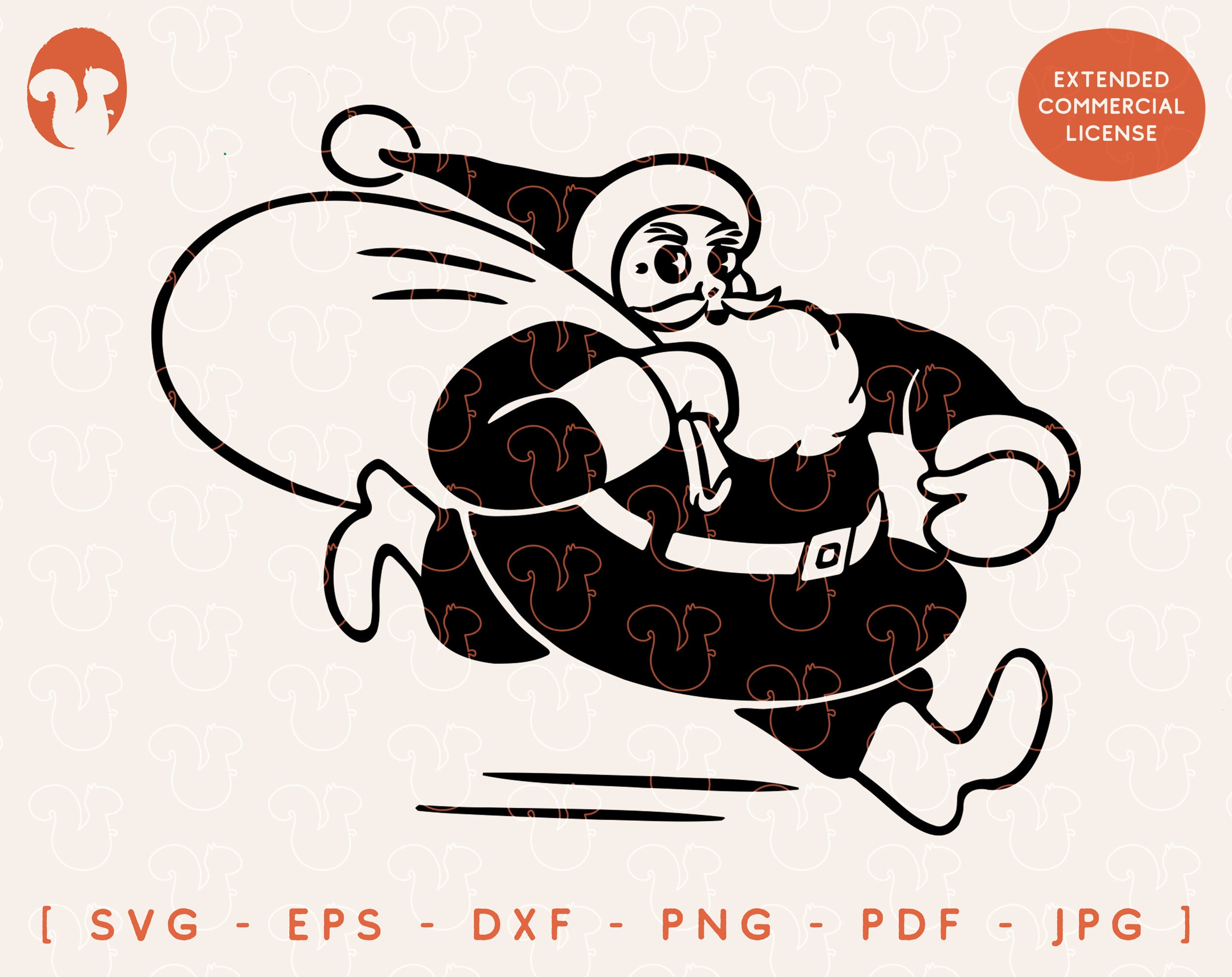 Download Running Santa Svg Png Funny Retro Santa Claus Vintage Etsy