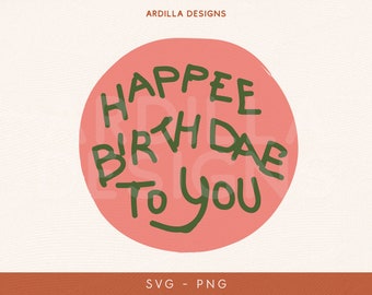 Feliz cumpleaños SVG PNG - Pastel de cumpleaños mágico para magos y brujas - Descargas instantáneas de archivos de corte digital y diseños para sublimación