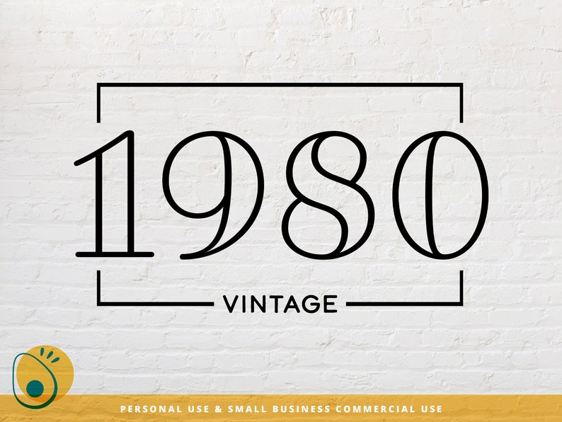 Download 1980 SVG Vintage 40th Birthday Cut File for those Born in ...
