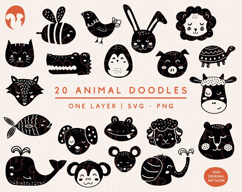 Download Nursery Animals Svg Png Bundle Digital Download Cute Scandinavian Doodle Style Animal Clipart And Cut Files For Cricut Clip Art Art Collectibles Puzzles Design Media De