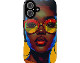 Funda para teléfono con diseño de arte afroamericano / Protección de doble capa para iPhone, Samsung Galaxy