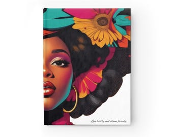 Vibrant Essence Hardcover Journal- Live Boldly and Bloom Fiercely