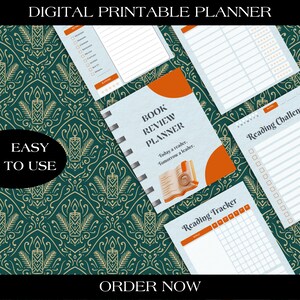 Book Review Planner - Organize Your Reading and Writing - Reading Journal | Reading Planner | Reading Tracker