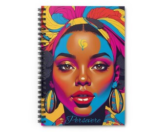 Persevere Inspirational Ruled Spiral Notebook- Ruled Line