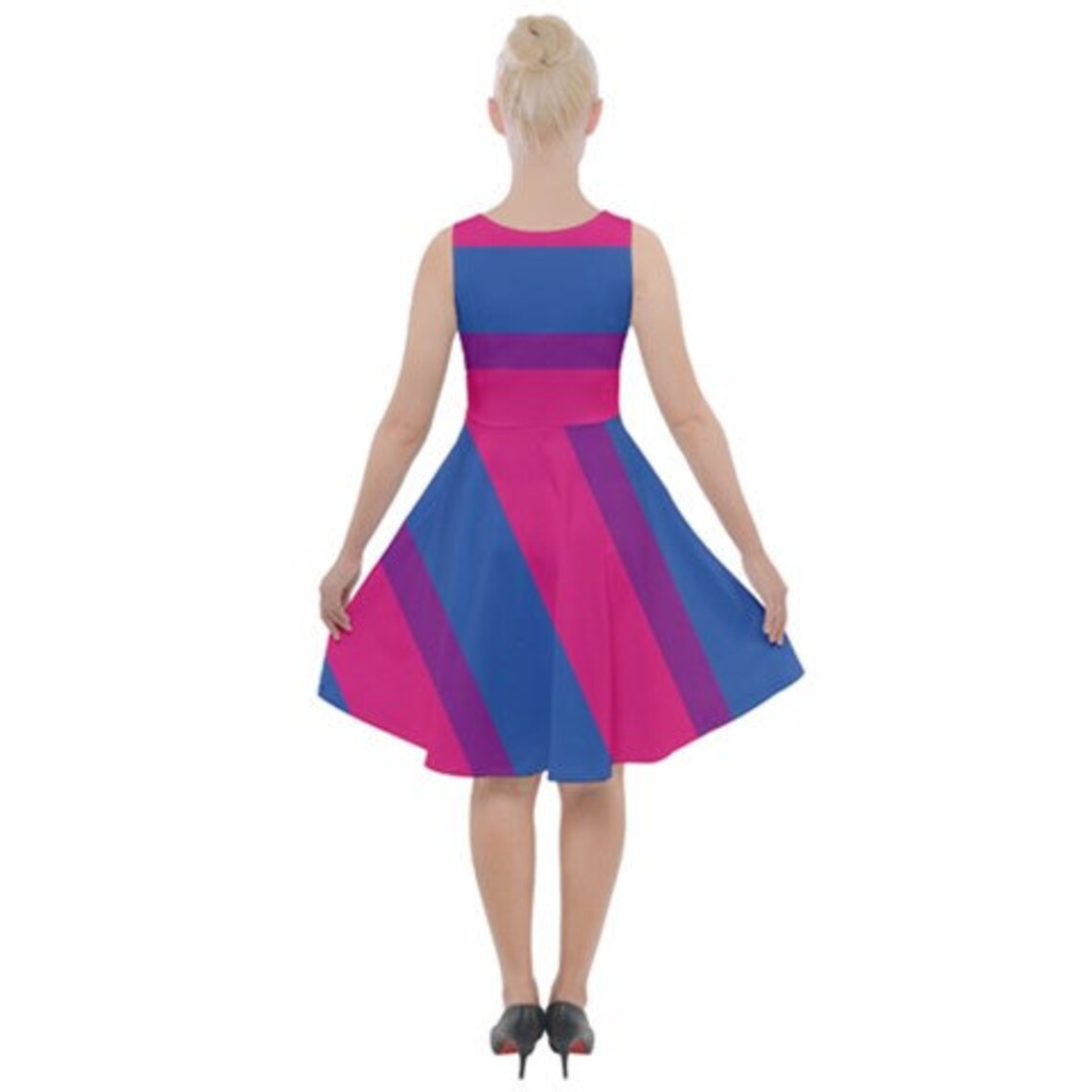 Bisexual Pride Knee Length Skater Dress With Pockets Etsy