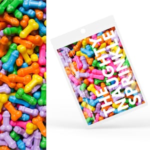 Thinks He&#39;s The Prize - A Naughty Sprinkle® Rainbow Tip Bag | Adult Sprinkles, Candy Shapes, Parties, Naughty Baking Supplies