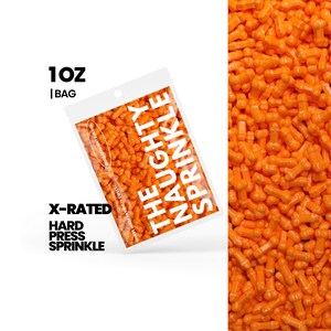 Orange Tip 1oz Naughty Sprinkle®| Adult Sprinkles, Candy Shapes, Parties, Naughty Baking Supplies