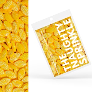 Labios sueltos Lexxi - Bolsa de labios amarilla Naughty Sprinkle® / Decoraciones para adultos, formas de caramelos, fiestas, artículos de repostería picantes